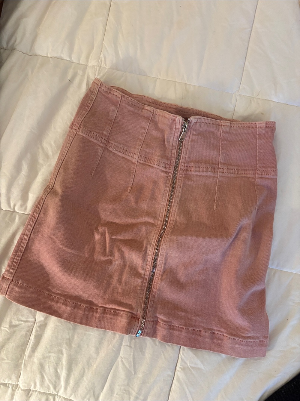 Y2K light pink free people mini skirt